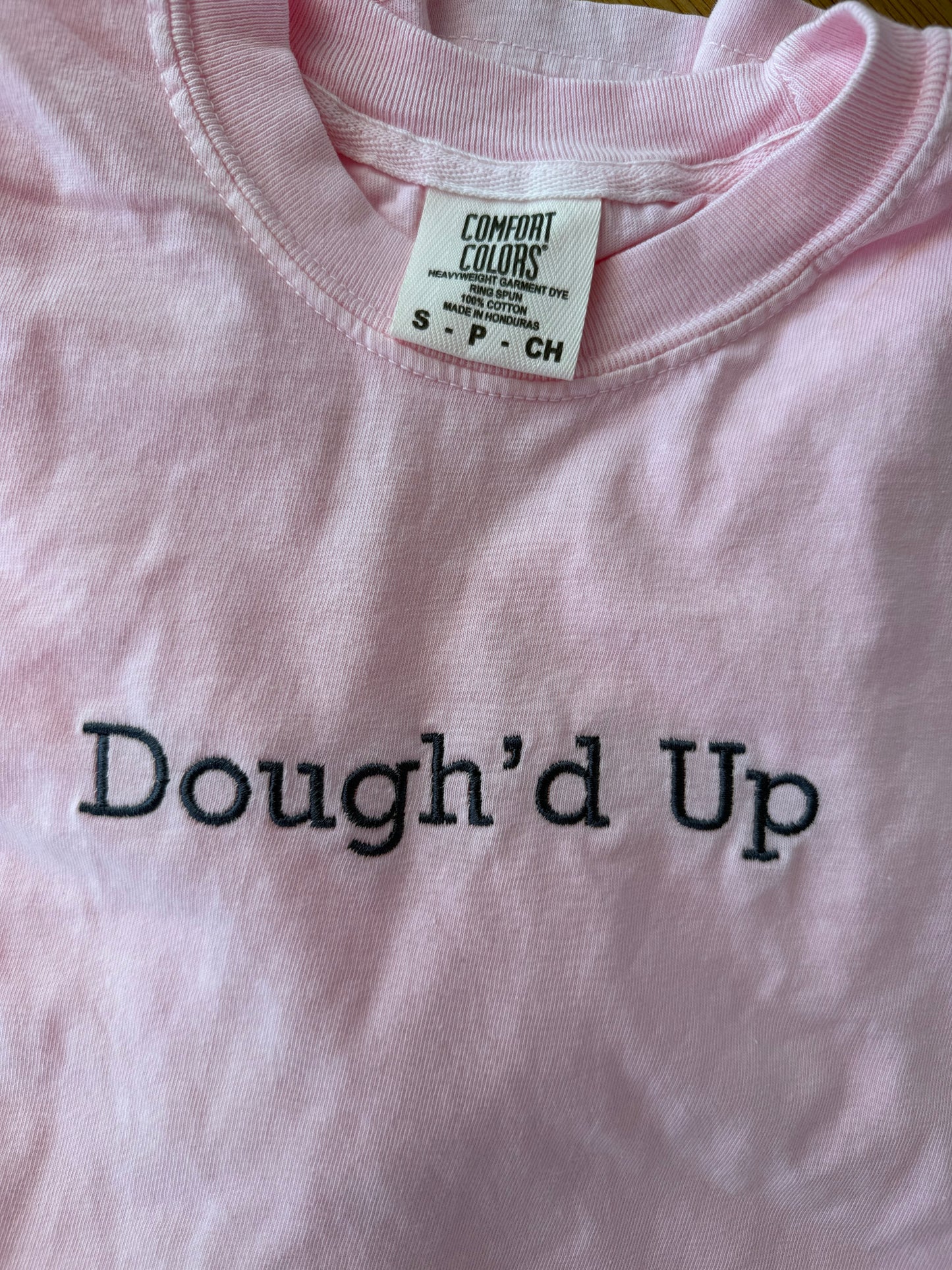 Light pink Dough’d Up Embroidered Tshirt (limited edition preorder)