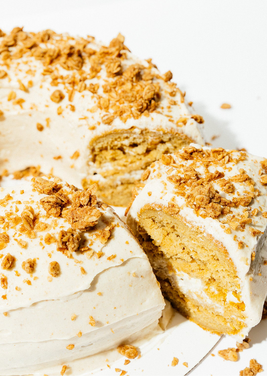 Pumpkin maple donut cake
