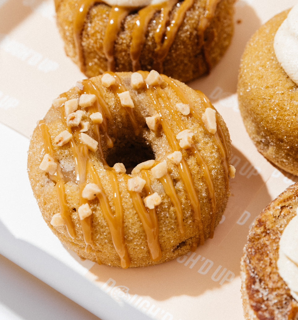 Caramel apple toffee protein donut