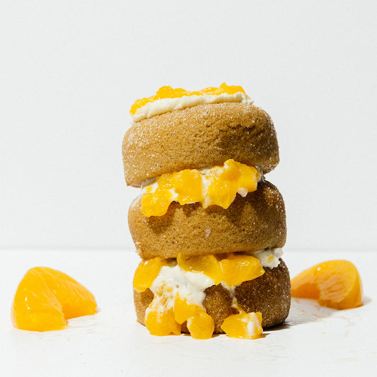 1 Peaches & cream protein donut