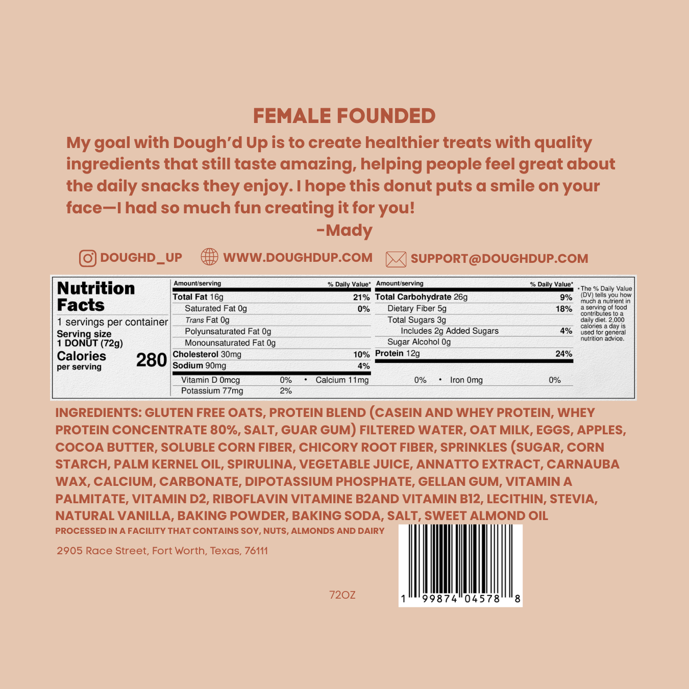 Birthday cake protein donut 4 pack *new shipping donut*